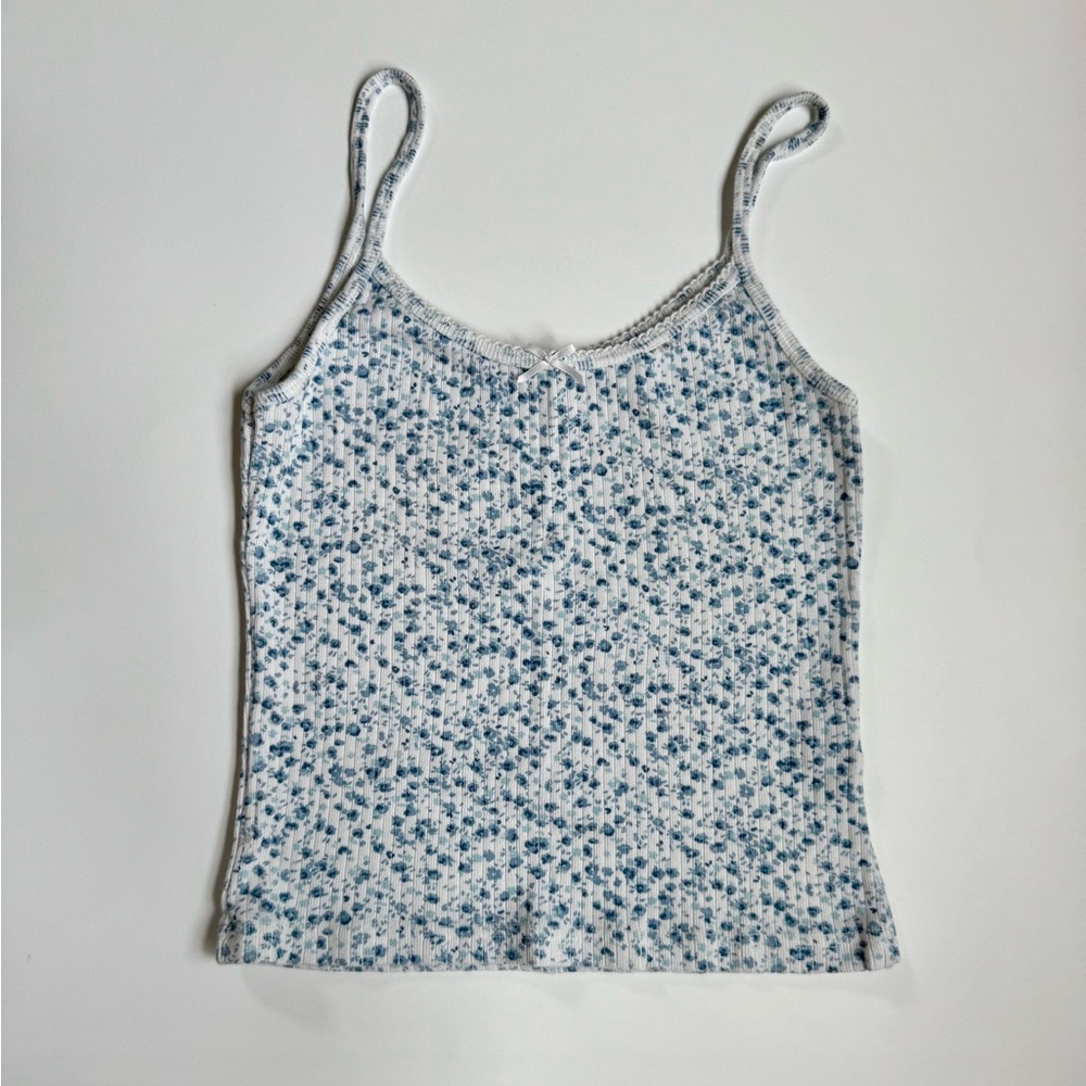 Brandy Melville Blue Floral Camisole